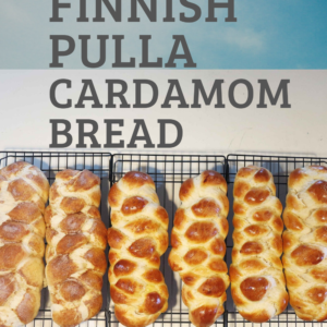 Finnish pulla cardamom bread