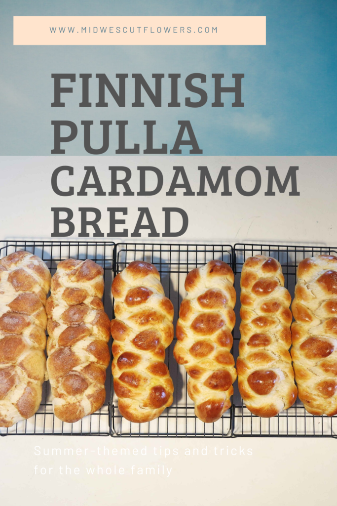 Finnish pulla cardamom bread