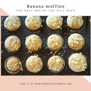 Banana muffins in a pan