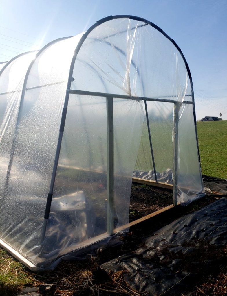 turn a portable garage in a box into a hoop house