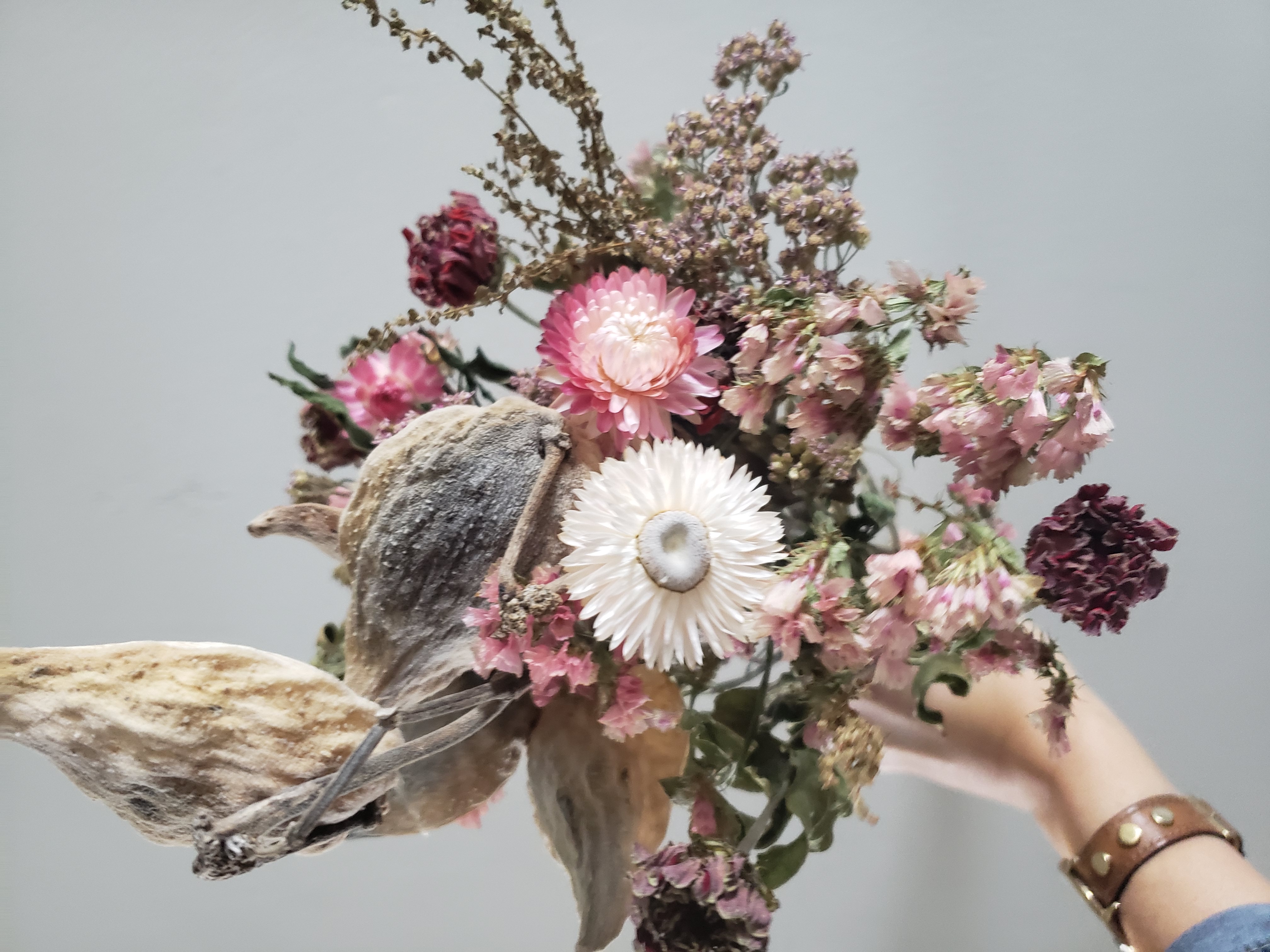 Dried flower bouquet