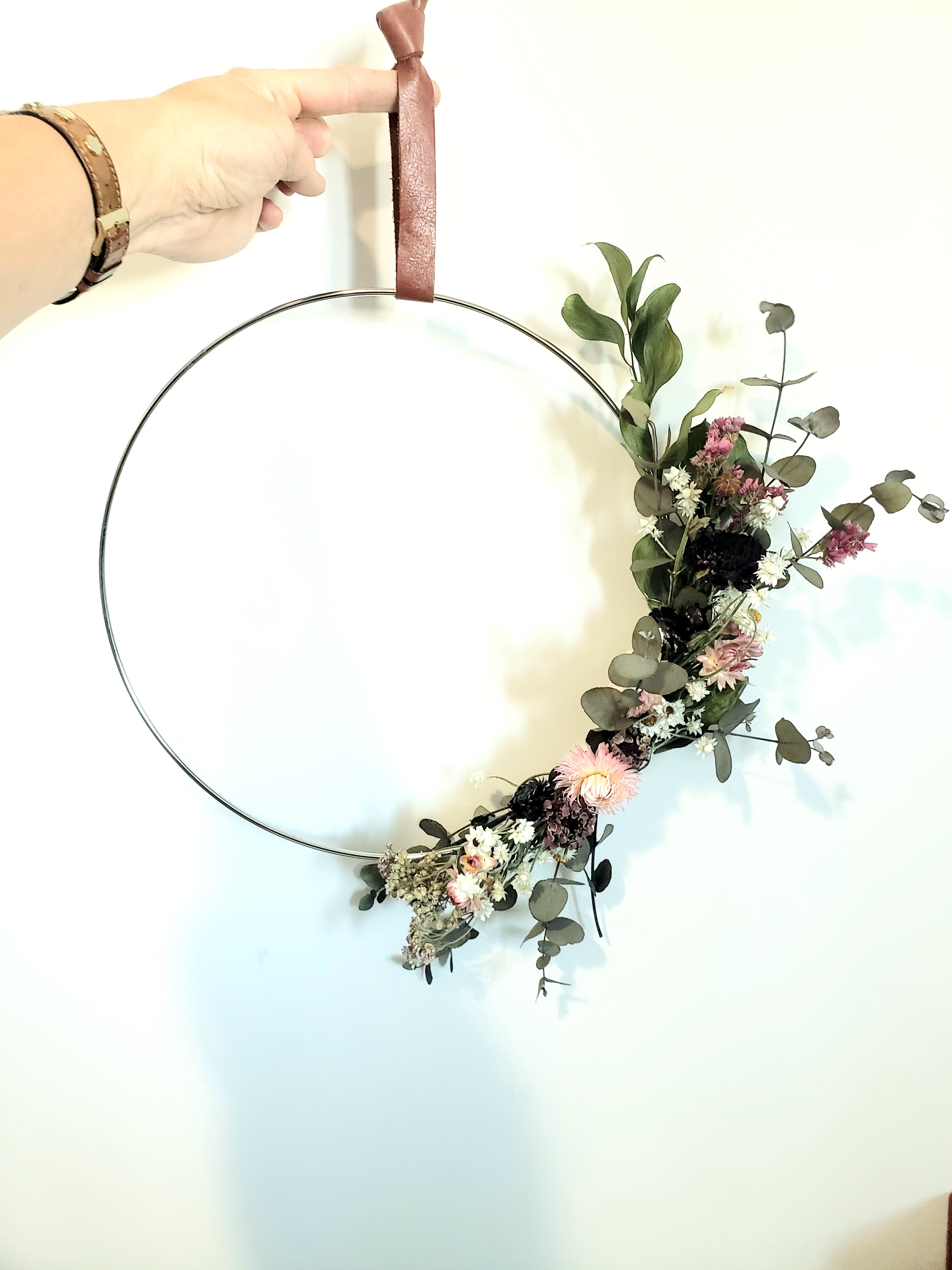 Dried flower wreath