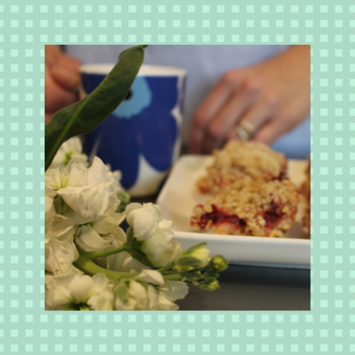 Vintage bars and marimekko coffee mug.